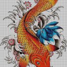 Carpa-koi-fish cross stitch pattern in pdf DMC