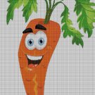 Carrot cross stitch pattern in pdf DMC