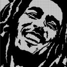 Bob Marley silhouette cross stitch pattern in pdf