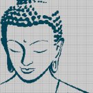 Buddha silhouette cross stitch pattern in pdf