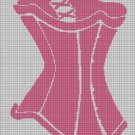 Bustier silhouette cross stitch pattern in pdf