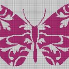 Butterfly Art silhouette cross stitch pattern in pdf