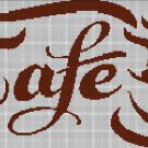 Café silhouette cross stitch pattern in pdf
