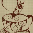 Cappuccino silhouette cross stitch pattern in pdf