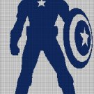 Captain Ameica silhouette cross stitch pattern in pdf