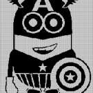 Captain Minion silhouette cross stitch pattern in pdf
