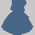 Alice in Wonderland silhouette cross stitch pattern in pdf