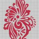Alternate flower silhouette cross stitch pattern in pdf