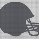 American football helmet silhouette cross stitch pattern in pdf