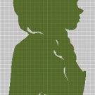 Anna Frozen silhouette cross stitch pattern in pdf