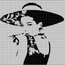 Audrey Art silhouette cross stitch pattern in pdf