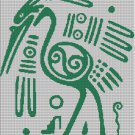 Aztec bird silhouette cross stitch pattern in pdf