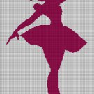 Ballet princess silhouette cross stitch pattern in pdf