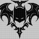 Batman silhouette cross stitch pattern in pdf
