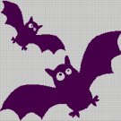 Bats silhouette cross stitch pattern in pdf