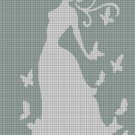 Beautifull Bride silhouette cross stitch pattern in pdf