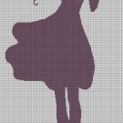 Beauty silhouette cross stitch pattern in pdf