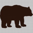 Big Bear silhouette cross stitch pattern in pdf