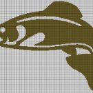 Big Fish silhouette cross stitch pattern in pdf