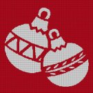 Christmas ball silhouette cross stitch pattern in pdf
