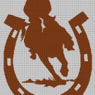 Cowboy silhouette cross stitch pattern in pdf