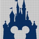 Disney Castle silhouette cross stitch pattern in pdf