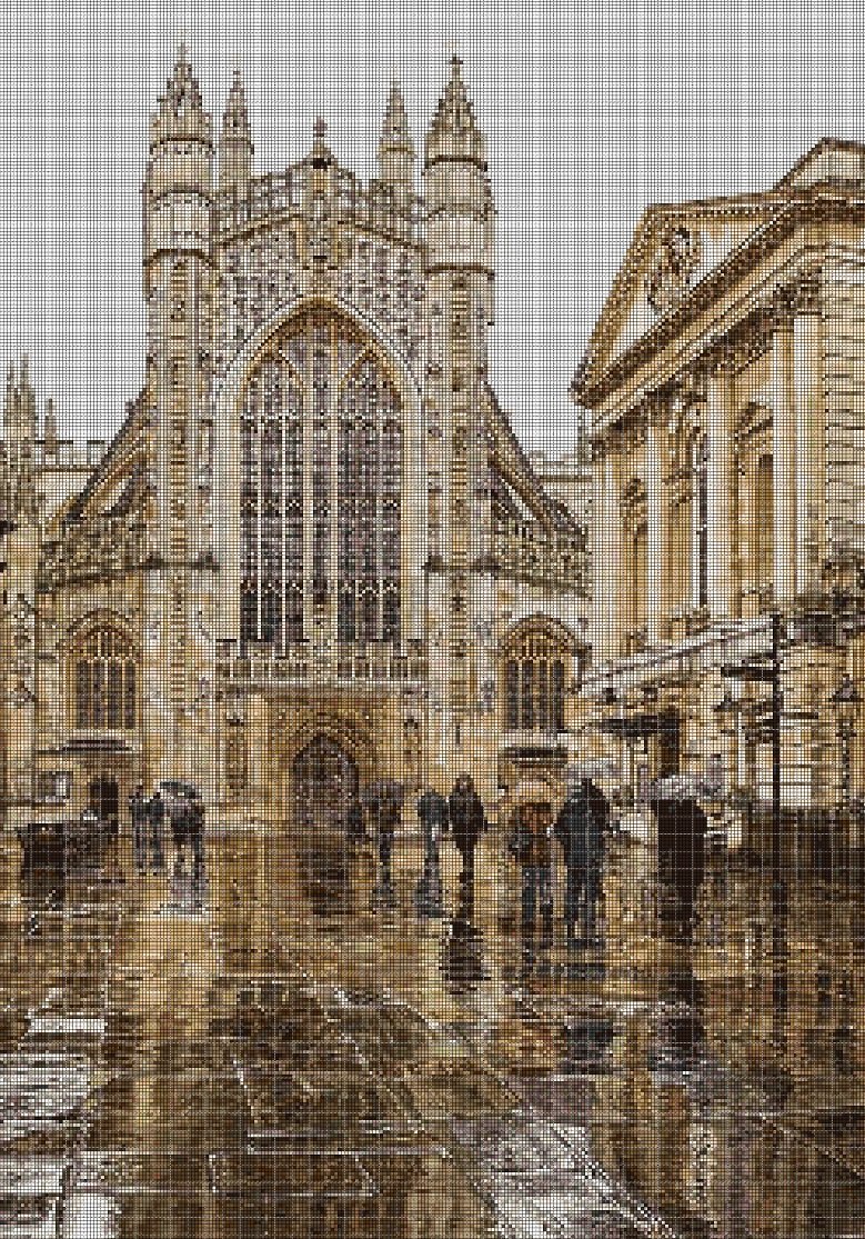 Cathedral cross stitch pattern in pdf DMC