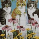 Cats on the fence cross stitch pattern in pdf DMC