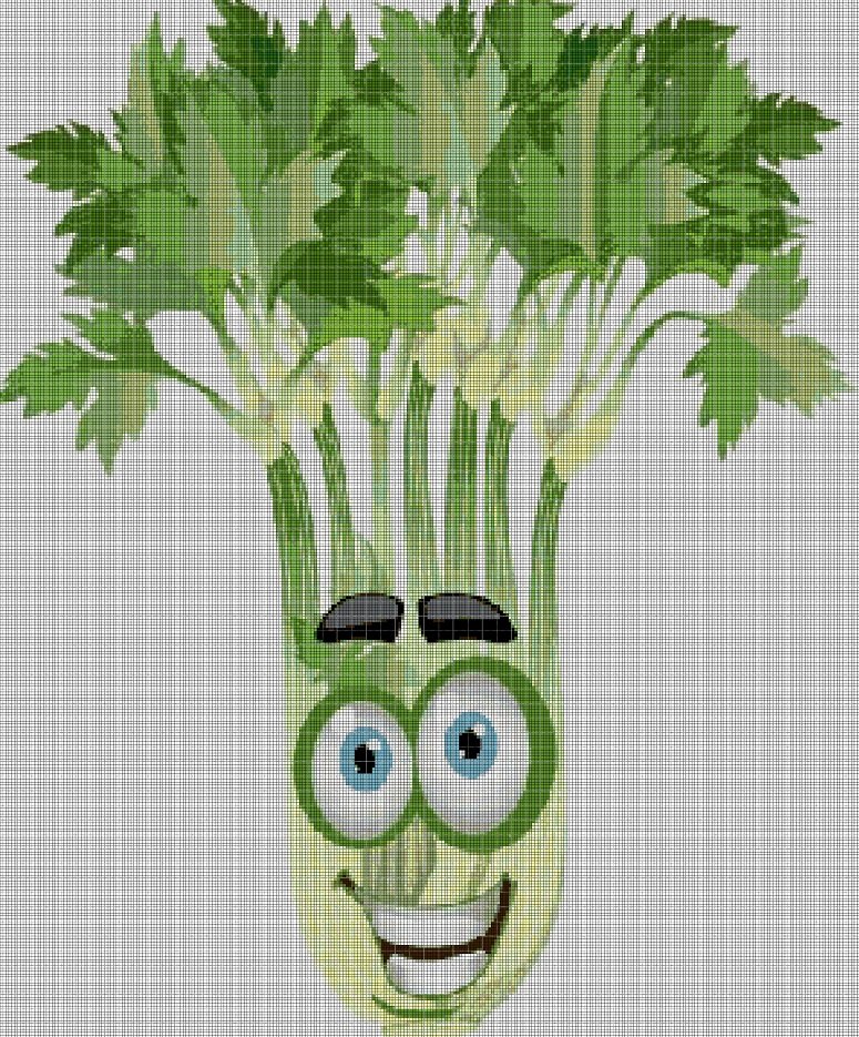 Celery  cross stitch pattern in pdf DMC