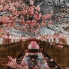Cherry blossoms cross stitch pattern in pdf DMC