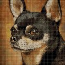 Chihuahua profile cross stitch pattern in pdf DMC