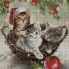 Christmas cats cross stitch pattern in pdf DMC