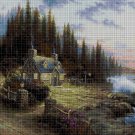 Cottage on the shore cross stitch pattern in pdf DMC