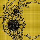 Flower moon silhouette cross stitch pattern in pdf