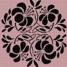Flowers 2 silhouette cross stitch pattern in pdf