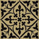 Gold mosaic silhouette cross stitch pattern in pdf