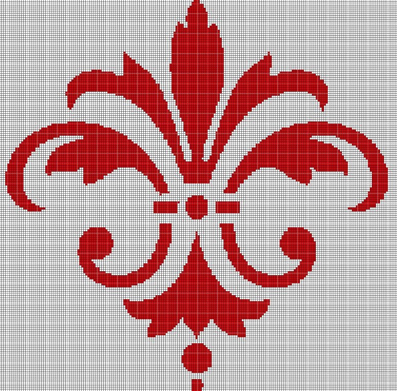 Gothic lily silhouette cross stitch pattern in pdf