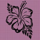 Hibiscus 2 silhouette cross stitch pattern in pdf