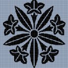 Japanese motif silhouette cross stitch pattern in pdf