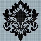 Light blue flower 2 silhouette cross stitch pattern in pdf