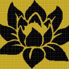 Lotus flower 2 silhouette cross stitch pattern in pdf