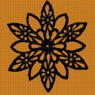 Orange flower 3 silhouette cross stitch pattern in pdf