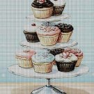 Cupcakes cross stitch pattern in pdf DMC