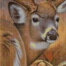 Deer head cross stitch pattern in pdf DMC