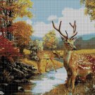 Deers 3 cross stitch pattern in pdf DMC