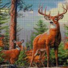 Deers 4 cross stitch pattern in pdf DMC