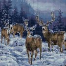 Deers 5 cross stitch pattern in pdf DMC