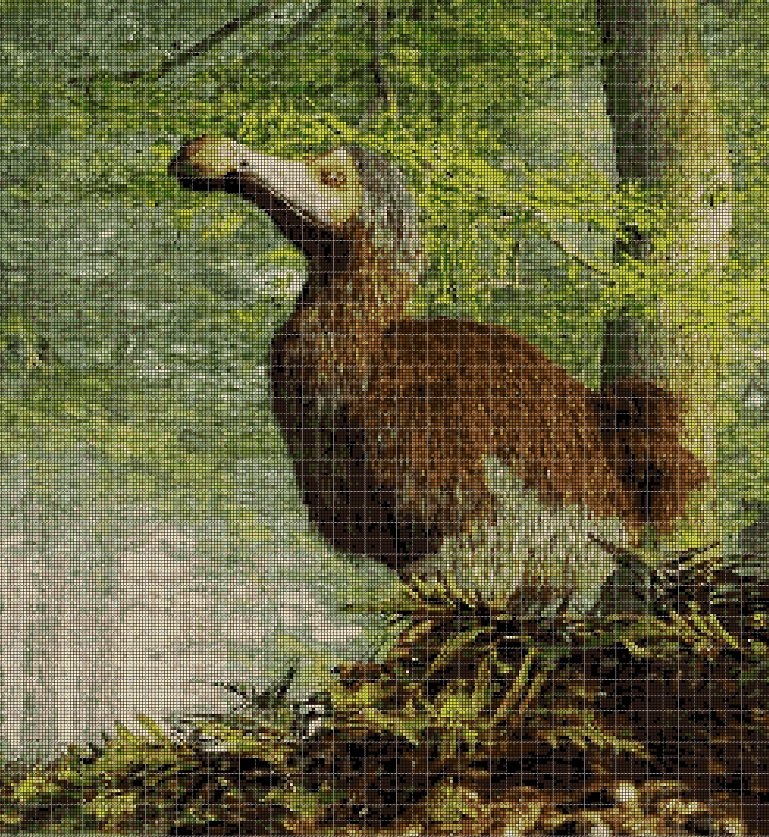 The happy dodo cross stitch pattern in pdf DMC