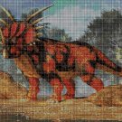 Styracosaurus cross stitch pattern in pdf DMC