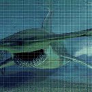 Hammerhead shark attack cross stitch pattern in pdf DMC